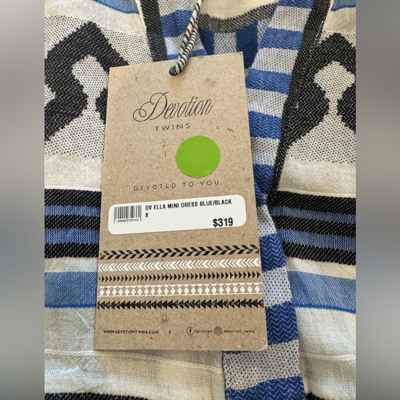 Devotion Twins Ella Mini Dress - Black/Blue - Size Small - NWT - Picture 16 of 16